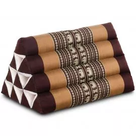 Triangle Cushion, brown elephants