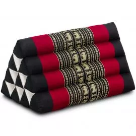 Triangle Cushion, black elephants