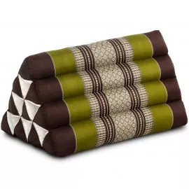 Triangle Cushion, brown / green