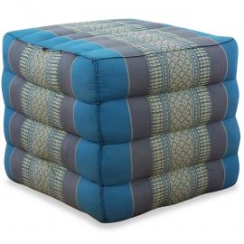 Kapok Cube Pillow, light blue