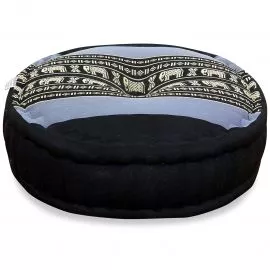 Zafu Pillow, blue elephants
