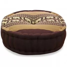 Zafu Pillow, brown elephants