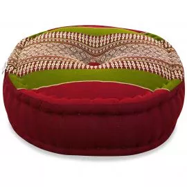 Zafu Pillow, red / green