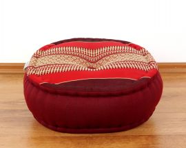 Kapok, Zafu Cushion + Quilted Seat Cushion Size L, ruby-red