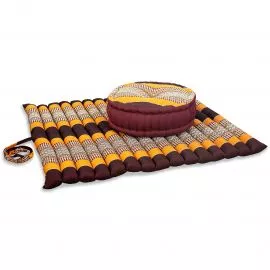Kapok, Zafu Cushion + Quilted Seat Cushion Size XL, orange