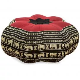 Zafu Cushion, great star, black / elephants