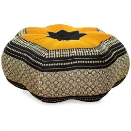 Zafu Cushion, great star, black / orange