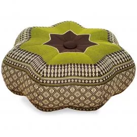Zafu Cushion, little star, brown / green