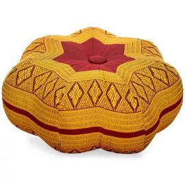 Zafu Cushion, little star, red / yellow