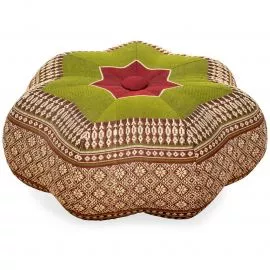 Zafu Cushion, little star, red / green